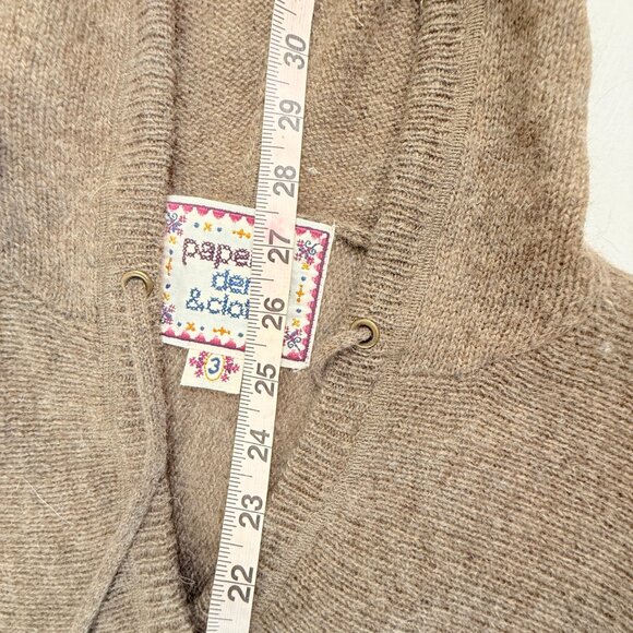 NWT Paper Denim & Cloth Merino Wool, Mohair and Alpaca Blend Hooded Poncho - Picture 9 of 11